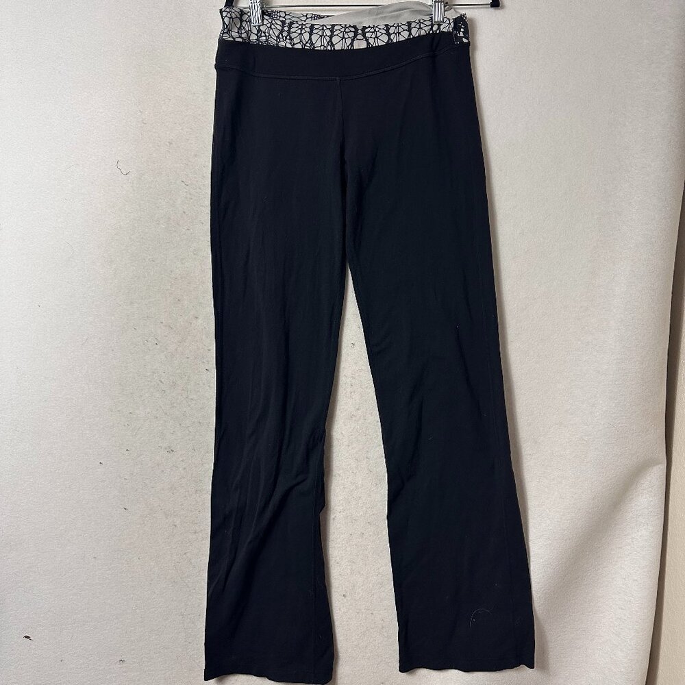 Lululemon Align High-Rise Mini Flare Pant 34" Black Women's sz 10 criss cross